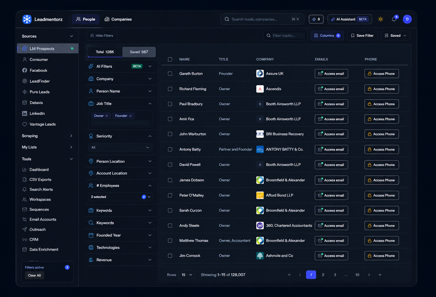 LeadMentorz App Interface